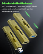 1TB USB SSD Flash Drive, USB 3.2 Gen2 Type-C & USB-A Dual Thumb Drive, External - Image 5
