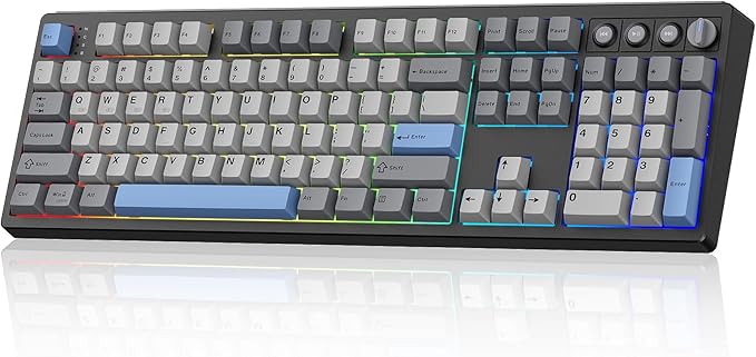 Kisnt KN104 Wireless Mechanical Gaming Keyboard, 100% Full Size 104 Keys - Image 2