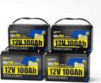 4Pack 12V 100Ah LiFePO4 Lithium Battery, BCI Group 31, Deep Cycle Up to 15000 by Wattcycle