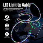 4 in 1 Charging Cable Fast Charging 66W, USB C Cable 3.3 FT Chubby USB A/C to - Image 3