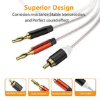 HOSONGIN RCA to Banana Plug Speaker Cable 3.3 Feet -2 Pack - Image 3