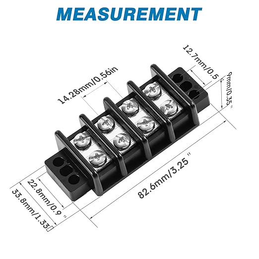 GLOSO Marine Terminal Blocks TBD Double Row Stainless 10-22 AWG Cu, 30A/600V- 1 - Image 2