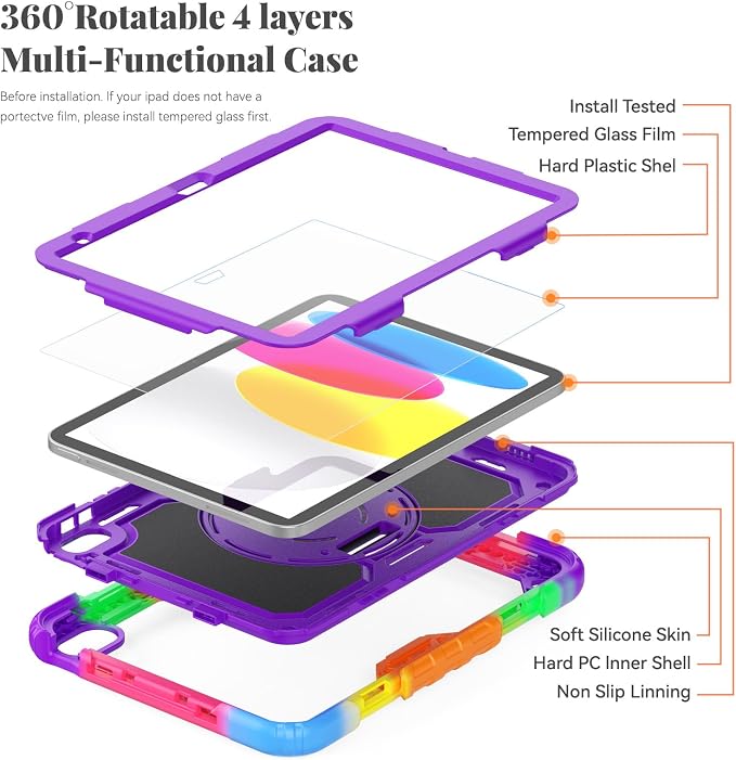 BLOSOMEET Case for iPad A16 11th/10th Generation 11''/10.9'' 2025/2022 - Image 2