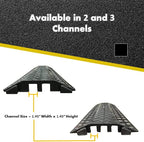 Kable Kontrol Drop Over Floor Cord Cover – 40” Inch Long 2 Channel Cable or - Image 2