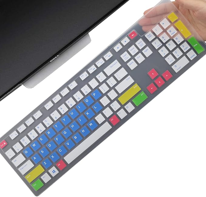 Keyboard Cover Skin for Dell KM636 KB216 KB216t KB216d KB216p Wired & Wireless by MUBUY