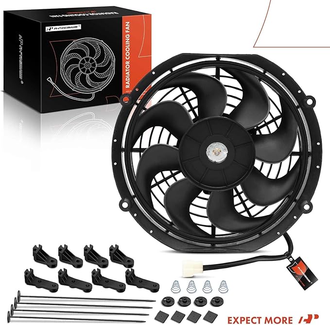 A-Premium 10'' 10 inch Universal Slim Fan Electric Radiator Cooling Fan Assembly - Image 9