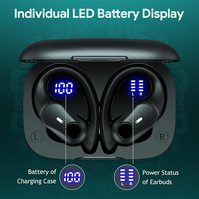 Active Noise Cancelling Ear Buds Wireless Earbuds 80H Playtime Bluetooth - Image 6