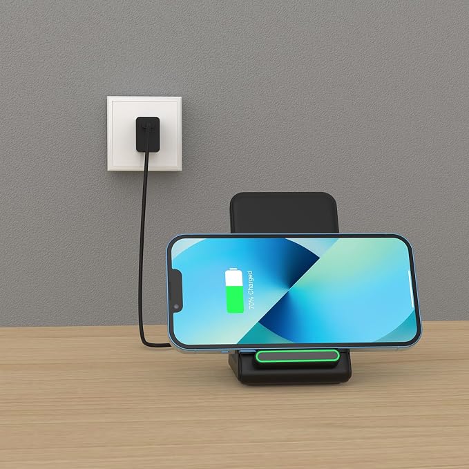 Fast Wireless Charger, 15W Wireless Charging Stand Compatible - Image 3