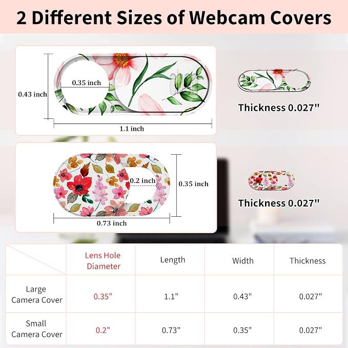 Laptop Camera Cover Slide Cute, Ultra Thin Webcam Cover - Image 2