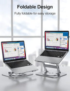 Laptop Stand for Desk, 360 Rotating Base Aluminum Computer Stand Ergonomic - Image 4