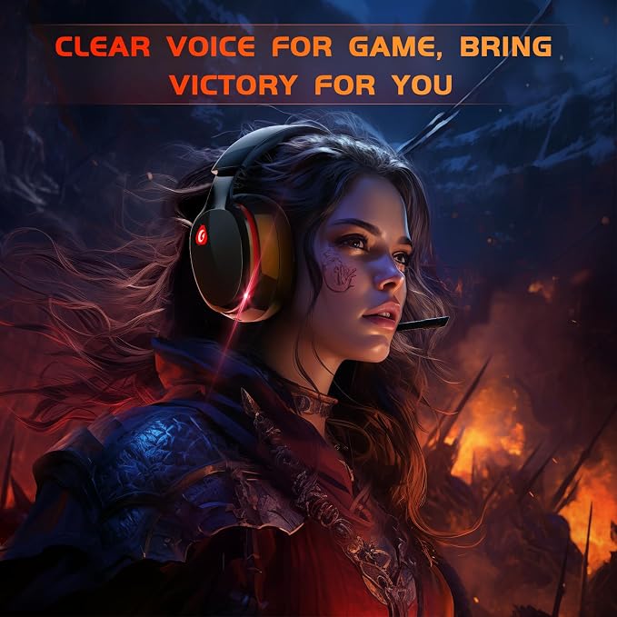 2.4GHz Wireless Gaming Headset for PS5, PS4 Fortnite & Call of Duty/FPS Gamers - Image 4