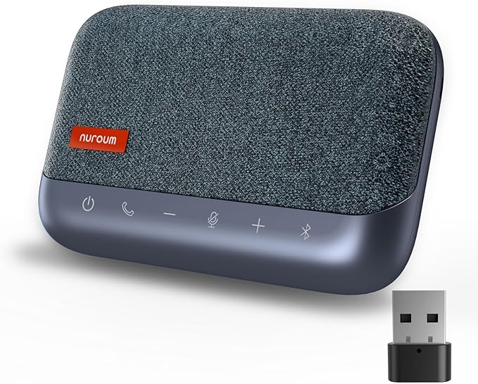 NUROUM A15 Conference Speaker and Microphone, Portable&Scalable Bluetooth by Nuroum