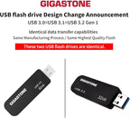 GIGASTONE 32GB Flash Drive Z30 USB 3.2 Gen 1, 80MB/s Ultra Fast, Keychain Loop - Image 2