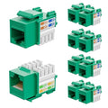 iwillink 10Gbps Cat6 Keystone Jack 10-Pack, RJ45 Keystone Jack, 90-Degree by IWILLINK