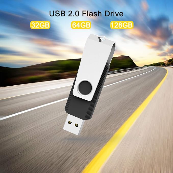 20Pack 1GB USB Flash Drive 2.0 Stick, TOPESEL Bulk Thumb Drive Swivel 1GB Pen - Image 5