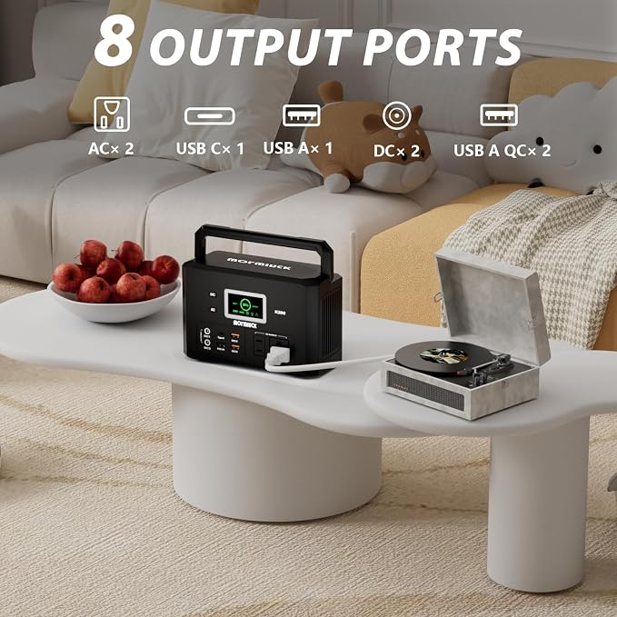 200W Portable Power Station, mormluck 118Wh Solar Generators - Image 2
