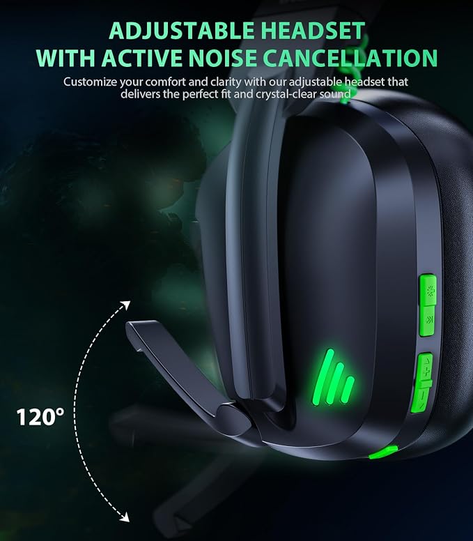 HW11 Wireless Gaming Headset for PS5, PS4 Pro, Gamer Headphones for PC - Image 7