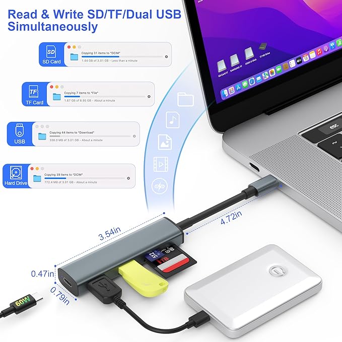 USB C SD Card Reader, Memory Card Reader - Image 3