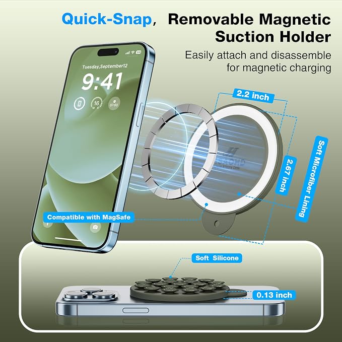 Magnetic Suction Cup Phone Mount - Image 3