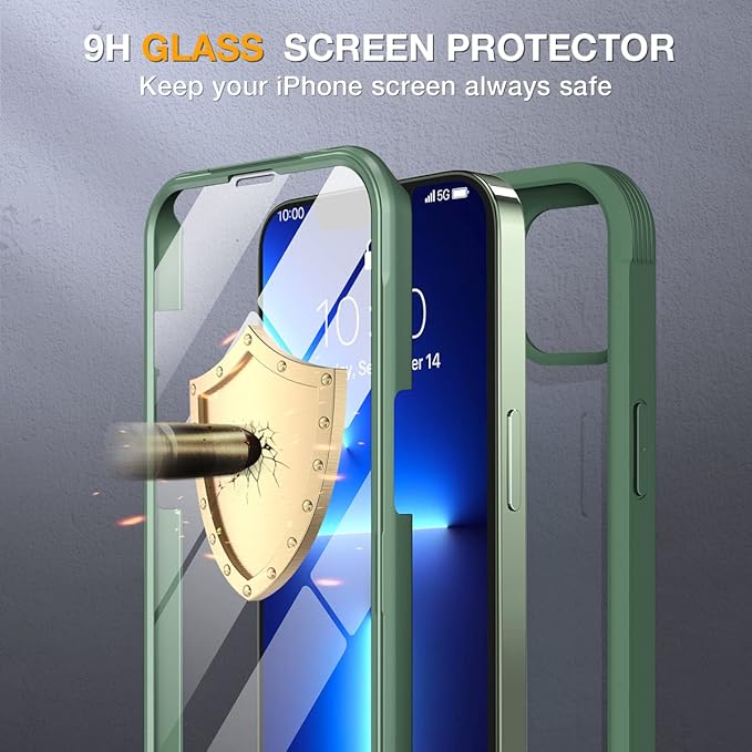 Miracase Glass Case for iPhone 13 Pro Max 6.7 inch, Upgrade Full-Body Clear - Image 6