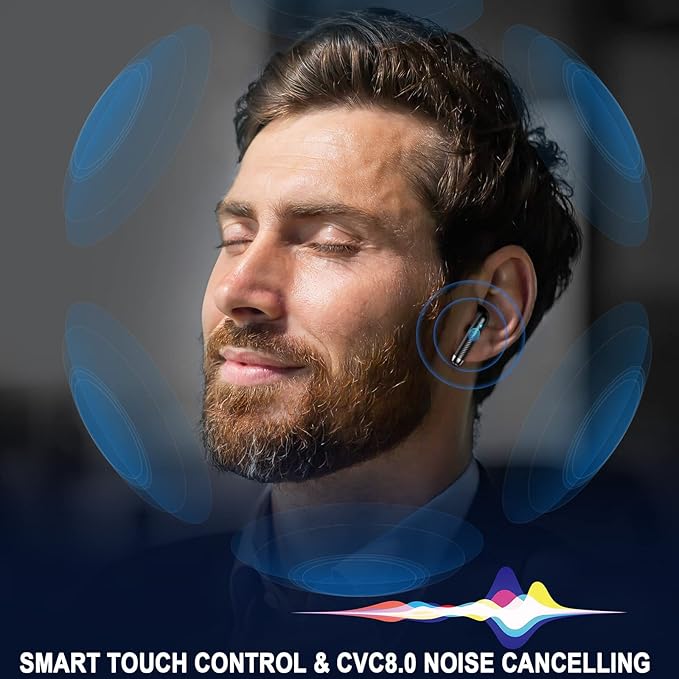 Wireless Earbuds, 40H Playback Mini Case IP7 Waterproof Sports Earphones - Image 2