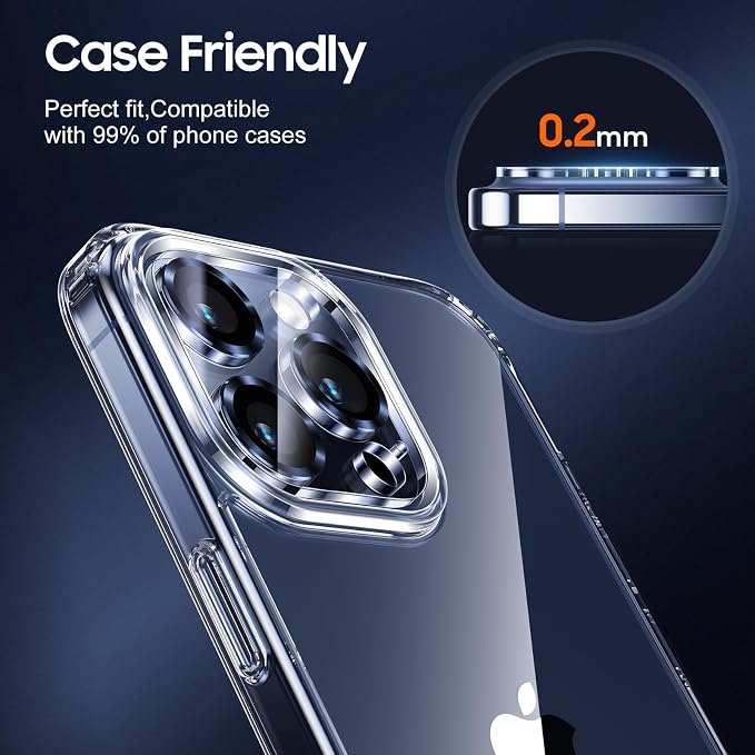 UniqueMe Compatible for 3 Pack iPhone 15 Pro/iPhone 15 Pro Max Camera Lens - Image 6