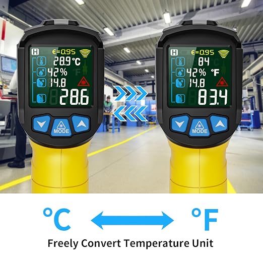 MESTEK Infrared Thermometer Temperature Gun, Non-Contact Digital Laser - Image 7