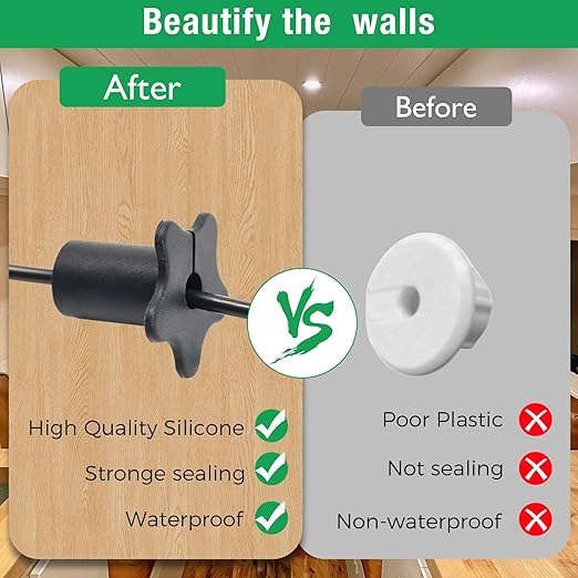 2pc Starlink Cable Grommet 5/8" Silicone Waterproof Wall Hole Pass Through - Image 4