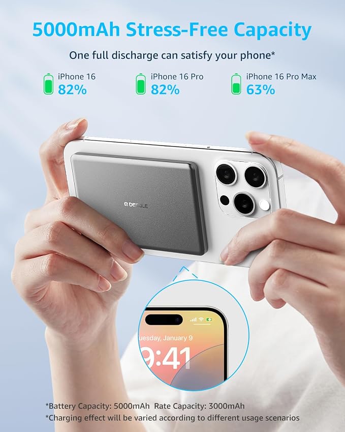 “Air” Power Bank for MagSafe 5000mAh, Ultra Slim Magnetic Wireless Portable - Image 3