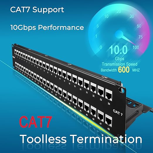 Rapink 48 Port Cat7 Patch Panel - Image 2