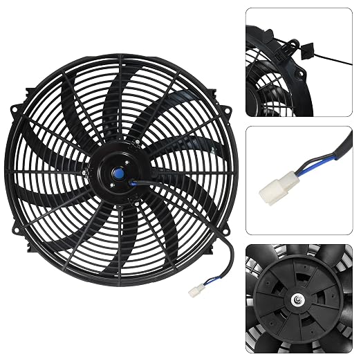 MuHize 16 Inch Universal Radiator Cooling Fan Kit - 12V 120W High Performance - Image 2