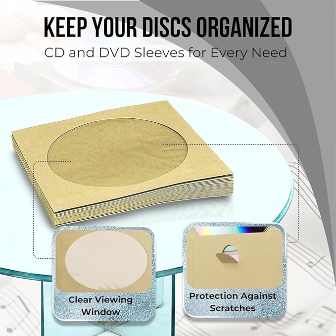 Flexzion DVD CD Sleeves 100 Pack - Image 5