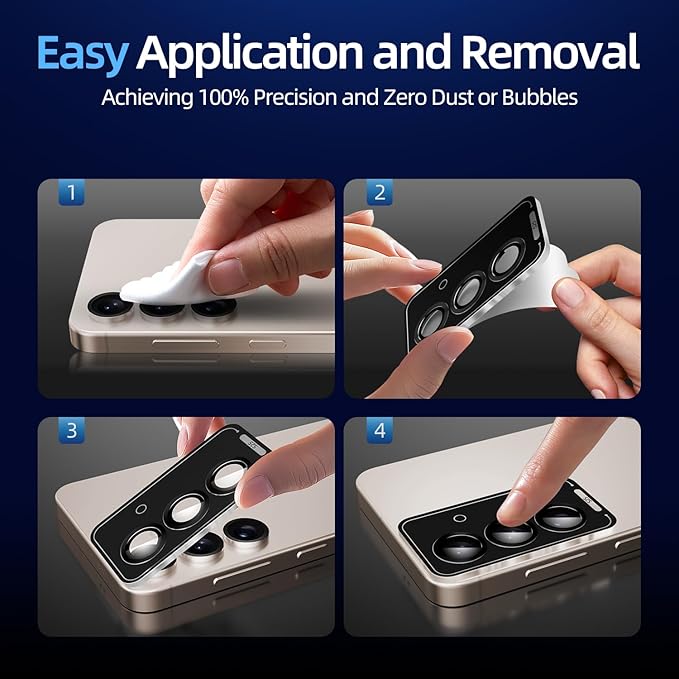 X-it Camera Lens Protector for Samsung S25 Ultra, 9H Tempered Glass, - Image 7