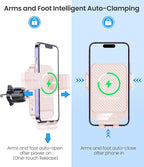 MOKPR Wireless Car Charger, 15W Fast Charging Auto-Clamping Car Mount - Image 3