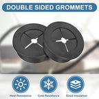 uxcell 4Pcs Cable Cord Grommet, 1-1/4" Rubber Desk Grommets Wire Pass Through - Image 3