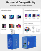 USB C Wall Charger, 40W Fast USB C Charger Block, 4-Port PD + QC Wall Plug - Image 6