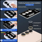 for Samsung Galaxy S25 Camera Lens Protector, Individual Metal Ring Tempered - Image 6