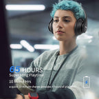 Uliptz Wireless Bluetooth Headphones, 65H Playtime, 6 EQ Sound Modes, HiFi - Image 3