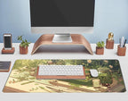 Green Gardener Desk Mat Anime Forest XL Gaming Mouse Pad Plant Lover Desk Pad - Image 5
