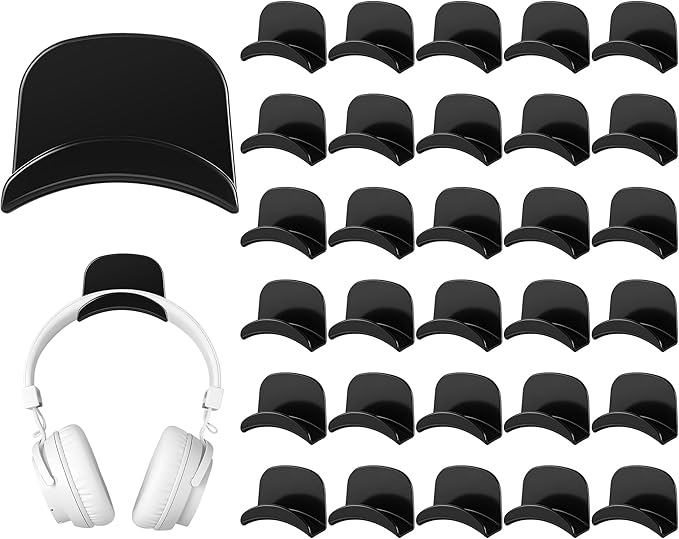 30 Pcs Headset Wall Holder Adhesive Gaming Headset Holder Hooks by Wonderjune