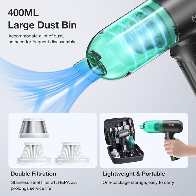 MECO ELEVERDE Compressed Air Duster Electric, 130000RPM 4in1 Air Duster - Image 5