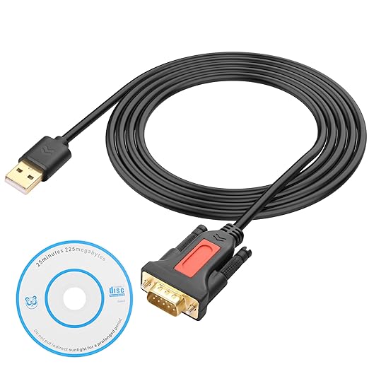 XMSJSIY USB to RS232 DB9 Serial Adapter Cable USB A Male to D-SUB 9-Pin Male by XMSJSIY