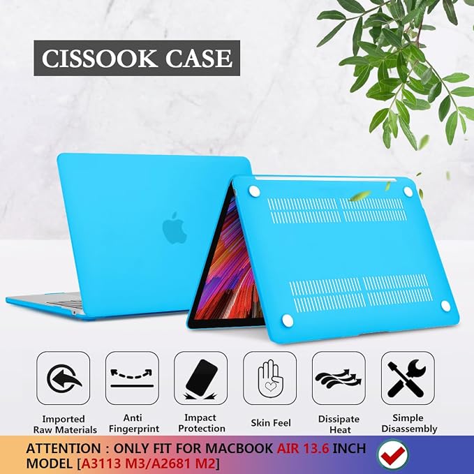 CISSOOK for MacBook Air 13.6 inch 2022 2024 2025 Release M2 M3 Chip Model A2681 - Image 6
