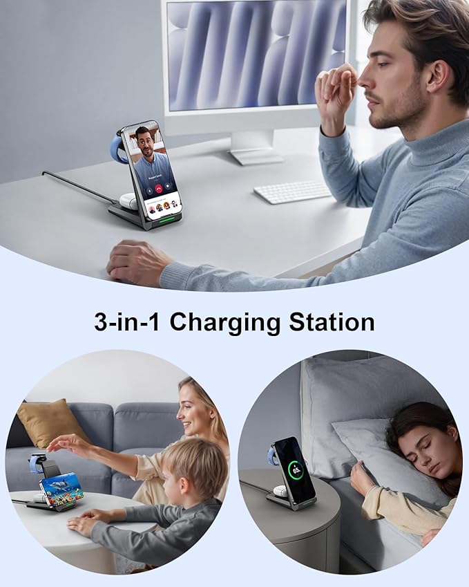 NANAMI Wireless Charger for Google - 3 in 1 Wireless Charging Station Fast - Image 7
