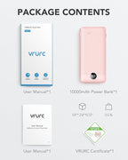 VRURC Portable Charger Built-in Cables and AC Wall Plug, USB C Power Bank - Image 9