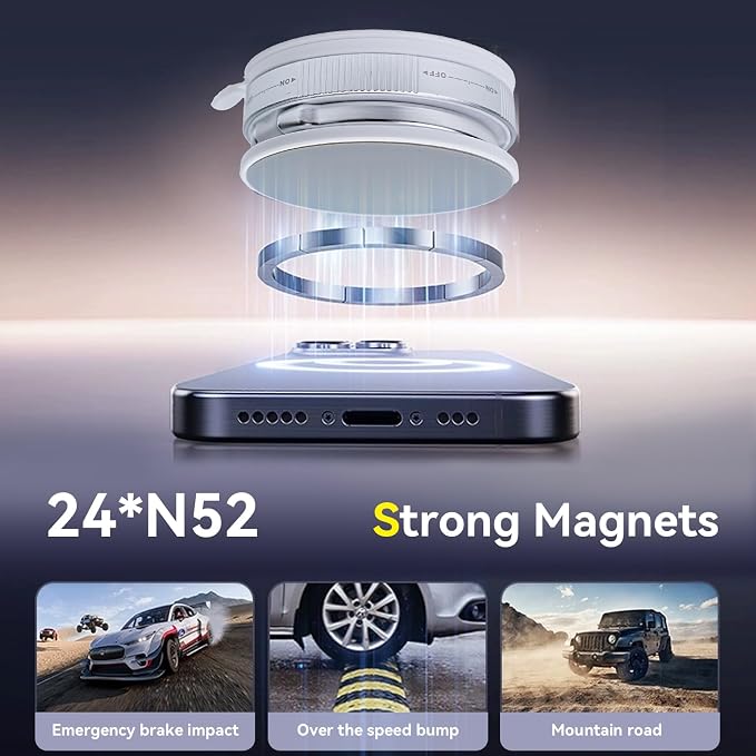 Upgraded 360° Nano Gel Vacuum Magnetic Car Phone Holder Ultra Strong Suction - Image 3