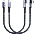 1FT USB 4 Cable Right Angle, 240W USB C Cable, 40Gbps High Speed Data Transfer by SUMPK