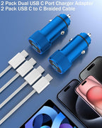 iPhone Car Charger Fast Charging, iPhone 16 Car Charger 2PACK Dual USB C PD3.0 - Image 6