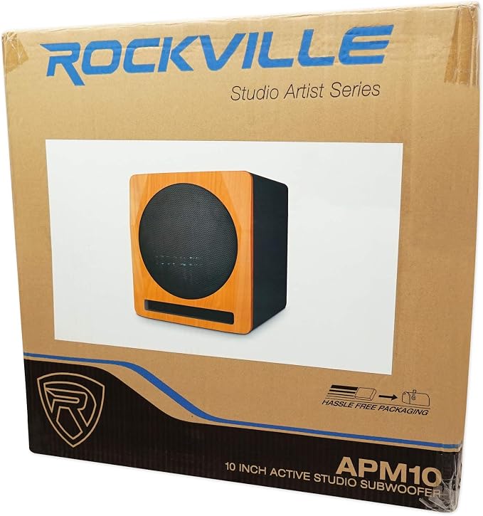 Rockville APM10C 10" 400 Watt Powered/Active Studio Subwoofer Pro Reference Sub - Image 6