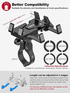 Tiakia Bike Phone Mount Holder, Aluminum Motorcycle Phone Mount, Handlebar - Image 2